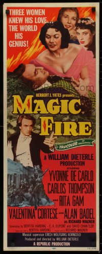 4f0733 MAGIC FIRE insert 1955 William Dieterle, Yvonne De Carlo, Alan Badel as Richard Wagner!