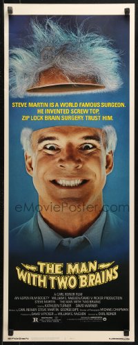 4f0735 MAN WITH TWO BRAINS insert 1983 wacky famous surgeon Steve Martin performs brain surgery!