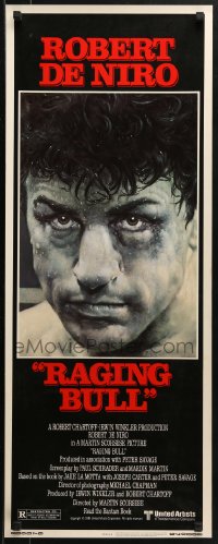 4f0772 RAGING BULL insert 1980 classic Hagio boxing art of Robert De Niro, Martin Scorsese
