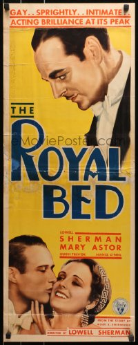 4f0787 ROYAL BED insert 1931 pretty royal Mary Astor & Lowell Sherman, Sherwood play, ultra-rare!