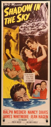 4f0795 SHADOW IN THE SKY insert 1952 Ralph Meeker forgets many things in the arms of Jean Hagen!