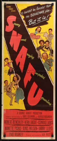 4f0802 SNAFU insert 1945 situation normal, all fouled up, funnier than the Broadway play!