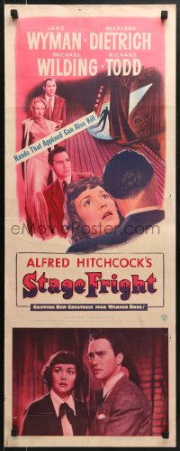 4f0808 STAGE FRIGHT insert 1950 Marlene Dietrich, Jane Wyman, directed by Alfred Hitchcock!