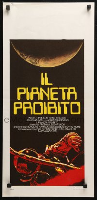 4f0566 FORBIDDEN PLANET Italian locandina R1970s great different art of astronaut, sci-fi classic!