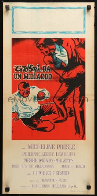 4f0581 LAW OF MEN Italian locandina 1962 completely different art of men fighting!