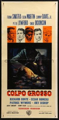 4f0587 OCEAN'S 11 Italian locandina 1960 Sinatra, Martin, Sammy Davis Jr., Dickinson, Ciriello art!