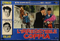 4f0512 BEST OF LAUREL & HARDY Italian 18x27 pbusta 1969 different images of Stan & Oliver!