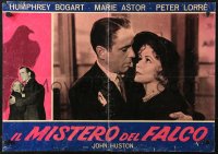 4f0521 MALTESE FALCON Italian 19x26 pbusta R1962 Humphrey Bogart, Gladys George, different!