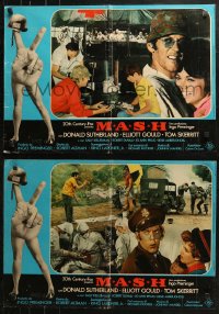 4f0495 MASH group of 4 Italian 18x26 pbustas 1970 Altman directed, Elliott Gould, Donald Sutherland!
