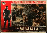 4f0522 MUMMY Italian 19x27 pbusta 1959 Hammer horror, Christopher Lee as creature in swamp!