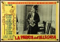 4f0534 WHEN COMEDY WAS KING Italian 20x28 pbusta 1960 different image of Chaplin as the Tramp!