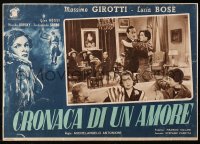 4f0543 STORY OF A LOVE AFFAIR Italian 13x19 pbusta 1950 Antonioni's Cronaca di un amore, Lucia Bose!