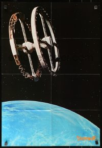 4f0868 2001: A SPACE ODYSSEY 2-sided Japanese 20x29 1978 Kubrick, Town Mook, space wheel & Discovery