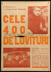 4f0002 400 BLOWS Romanian 1959 Truffaut autobiography, Les quatre cents coups, Jean-Pierre Leaud!