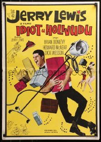 4f0272 ERRAND BOY Yugoslavian 20x28 1962 Jerry Lewis breaks up Hollywood inside-out & funny-side up!