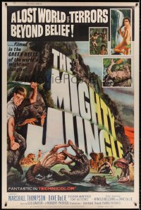 4g0116 MIGHTY JUNGLE 40x60 1964 Marshall Thompson, a lost world of terrors beyond belief!