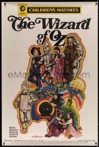 4g0134 WIZARD OF OZ 40x60 R1970 Victor Fleming, Judy Garland all-time classic!