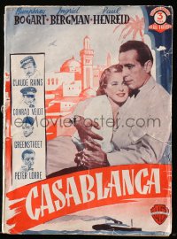 4g0492 CASABLANCA Spanish softcover book 1942 scenes from the movie, Humphrey Bogart, Ingrid Bergman