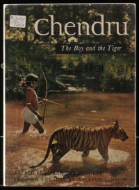 4g0624 CHENDRU THE BOY & THE TIGER hardcover book 1960 cool illustrated children's story book!