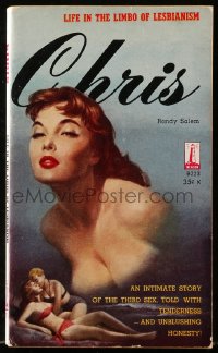 4g0466 CHRIS paperback book 1959 life in the limbo of lesbianism, told with unblushing honesty!
