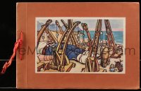 4g0737 GULLIVER'S TRAVELS Belgian softcover sticker album 1940 Disney, w/125 tipped-in color images!