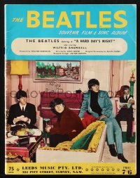 4g0738 HARD DAY'S NIGHT Australian softcover book 1964 The Beatles Souvenir Film & Song Album, rare!