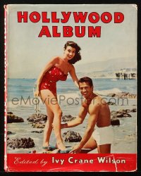 4g0644 HOLLYWOOD ALBUM English hardcover book 1956 filled with images & info on movies & stars!