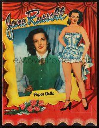 4g0745 JANE RUSSELL Saalfield Publishing softcover book 1955 Jane Russell Paper Dolls!