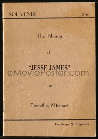 4g0508 JESSE JAMES softcover book 1939 the filming of the Tyrone Power movie in Pineville Missouri!