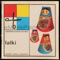 4g0751 LALKI Polish softcover book 1976 dolls from around the world, art by Helena Matuszkewska!