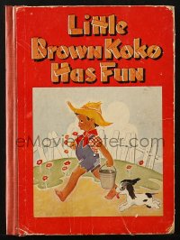 4g0652 LITTLE BROWN KOKO HAS FUN 2nd edition hardcover book 1945 illustrations by Dorothy Wagstaff!