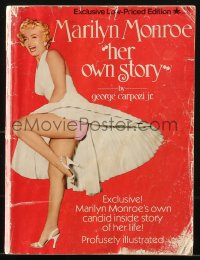 4g0760 MARILYN MONROE HER OWN STORY softcover book 1973 profusely illustrated candid inside story!