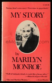 4g0486 MY STORY paperback book 1976 Marilyn Monroe's detailed autobiography from beginning to end!