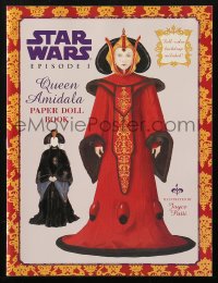 4g0769 PHANTOM MENACE softcover book 1999 Queen Amidala Paper Doll Book, art by Joyce Patti!