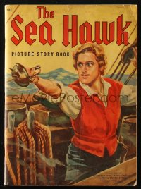 4g0776 SEA HAWK softcover book 1940 picture story book of the Michael Curtiz/Errol Flynn movie!