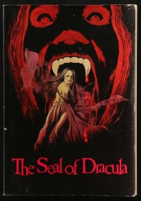 4g0777 SEAL OF DRACULA softcover book 1975 cool illustrated history of vampires in movies!