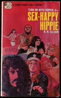 4g0481 SEX-HAPPY HIPPIE paperback book 1968 Turn on with Trippie, a Sex-happy Hippie!