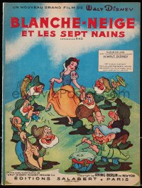 4g0784 SNOW WHITE & THE SEVEN DWARFS French songbook 1938 words & music of the movie's songs!