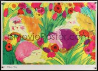 4g0141 WALASSE TING 35x49 Swiss commercial poster 1991 his art of four sleeping cats and flowers!