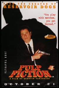 4g0005 PULP FICTION group of 2 advance English 40x60 1994 Travolta as Vincent, Keitel as The Wolf!