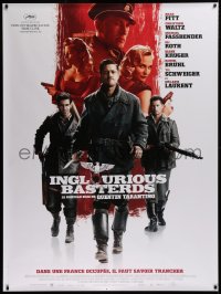 4g0037 INGLOURIOUS BASTERDS French 1p 2009 directed by Quentin Tarantino, Nazi-killer Brad Pitt!