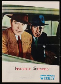 4g0896 INVISIBLE STRIPES Japanese program 1955 c/u of George Raft & Humphrey Bogart in car!
