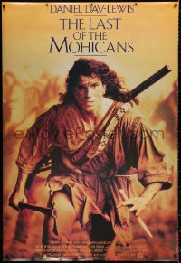 4g0066 LAST OF THE MOHICANS 44x65 video poster 1992 Daniel Day Lewis as adopted Native American!