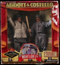 4g0238 ABBOTT & COSTELLO collectible figures 1998 Who's On First, poseable and with stand!