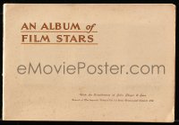 4g0807 ALBUM OF FILM STARS 1st series English cigarette card album 1933 w/50 color cards on 20 pages!