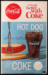 4g0255 COCA-COLA: HOT DOG & COKE advertising packet 1960s cool theater lobby displays!
