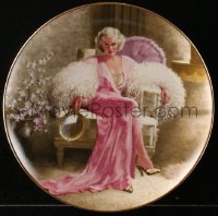 4g0249 DINNER AT 8 collector plate 1989 Knowles, artwork of sexy Jean Harlow by Erik Dzenis!