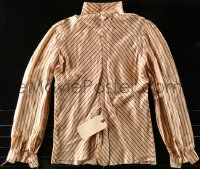 4g0325 TITANIC costume 1997 James Cameron, cool 1900s yellow blouse w/ blue stripes issued to extra!