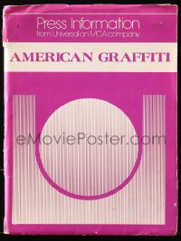 4g0983 AMERICAN GRAFFITI presskit R1978 George Lucas classic, with 27 supplements but NO stills!
