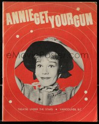 4g1145 ANNIE GET YOUR GUN stage play Canadian souvenir program book 1960 starring Susan Johnson!